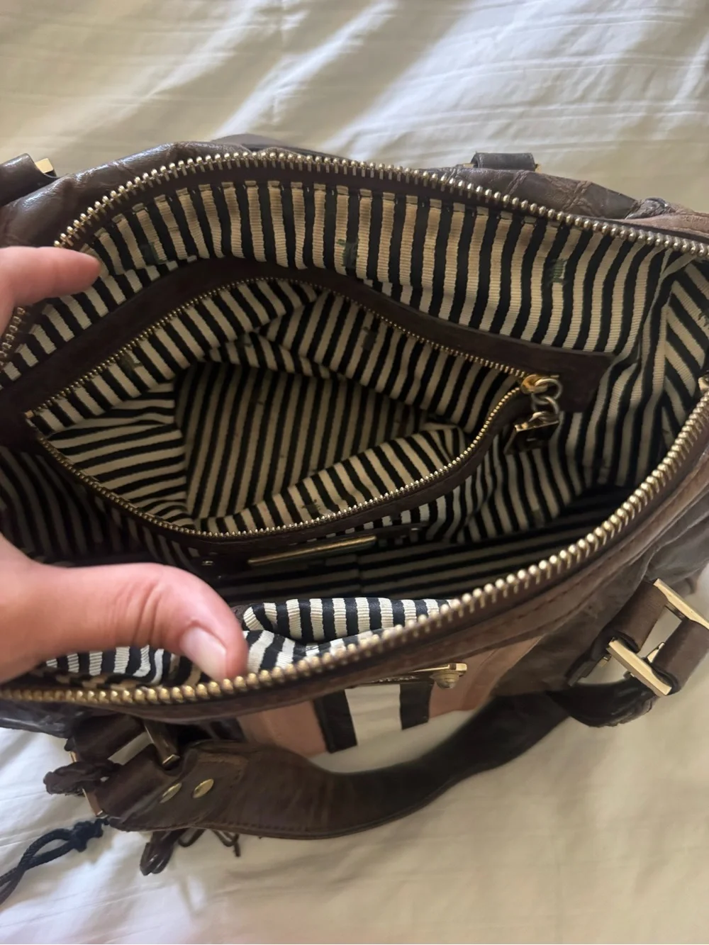 L.A.M.B. satchel dark
